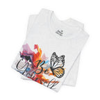 Be Yourself Butterfly T-Shirt — Inspirational Floral Watercolor Tee