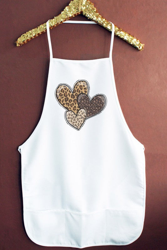 3 Leopard Hearts Vday Apron