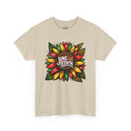Juneteenth Floral Unisex Heavy Cotton Tee, Celebrate Freedom, Black History Month, Gift for Activists, Summer T-Shirt, Equality Apparel
