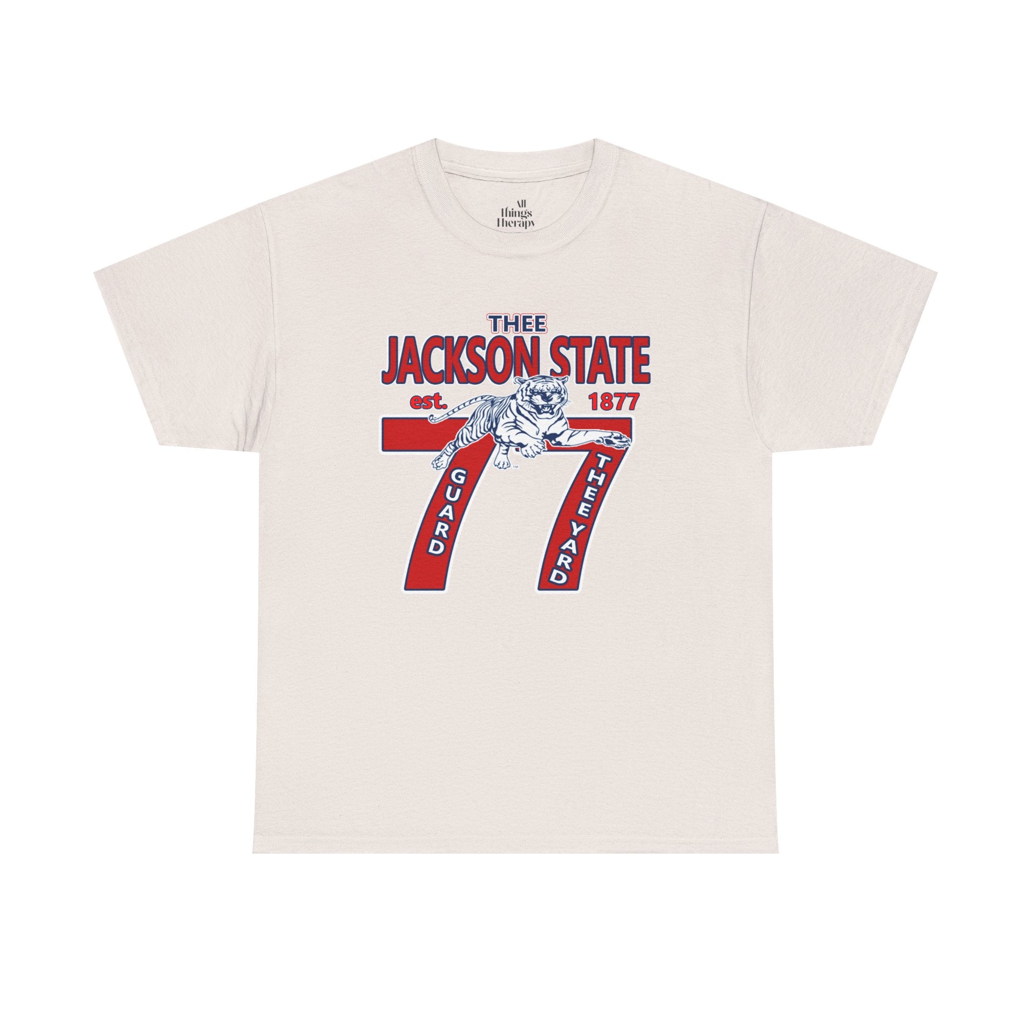 Vintage Jackson State Tee, Unisex Heavy Cotton T-Shirt, College Spirit Wear, Retro Graphic Tee, Gift for Graduates