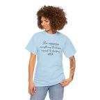 Inspirational Women’s Tee — "She Overcame Everything That Was Meant to Destroy Her"
