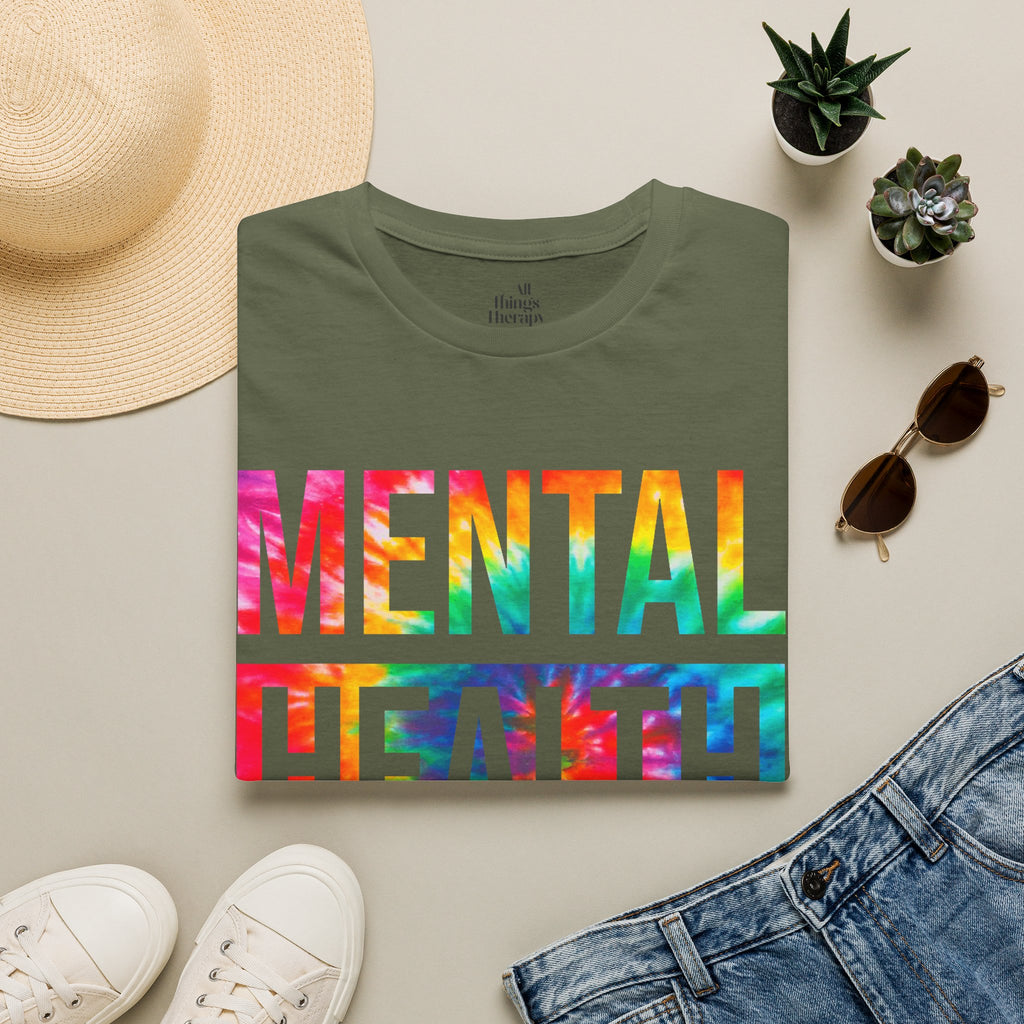 Mental Health Matters T-Shirt — Rainbow Tie-Dye Awareness Tee
