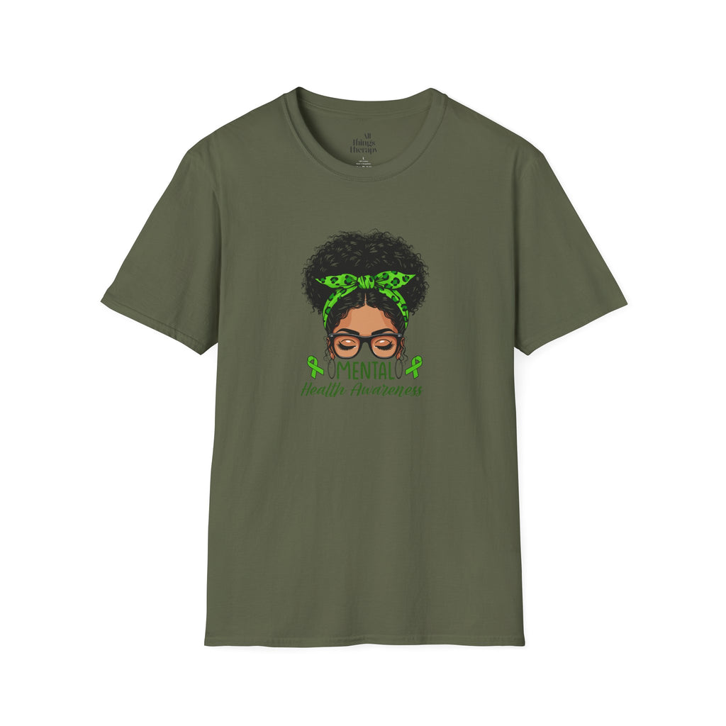 Mental Health Awareness Unisex Softstyle T-Shirt - Positive Vibes Tee