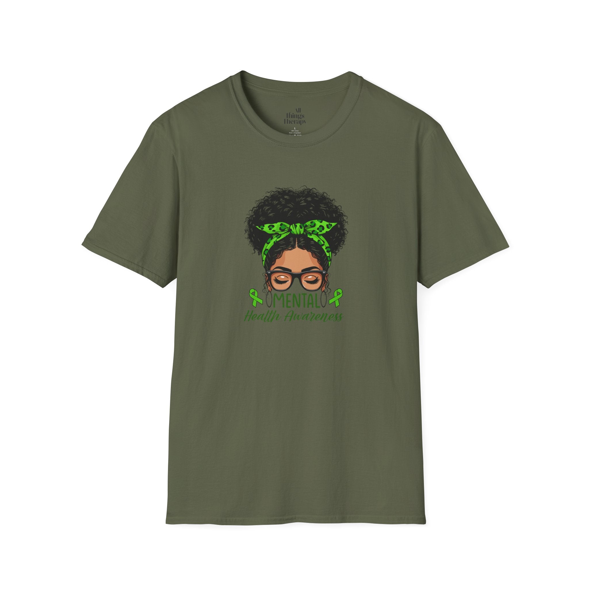 Mental Health Awareness Unisex Softstyle T-Shirt - Positive Vibes Tee