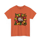 Juneteenth Floral Unisex Heavy Cotton Tee, Celebrate Freedom, Black History Month, Gift for Activists, Summer T-Shirt, Equality Apparel