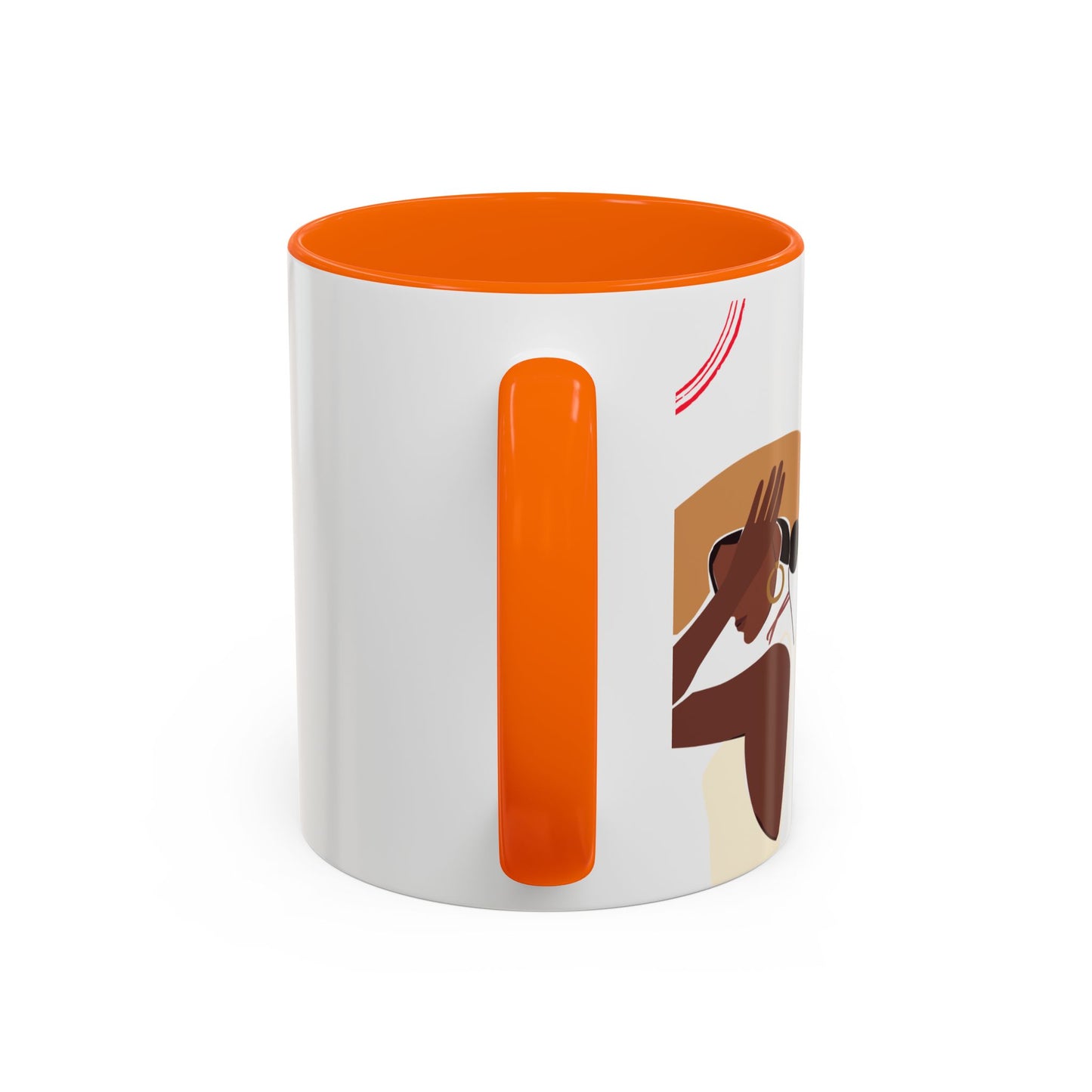 Inspirational Accent Coffee Mug - "I Am Worthy of Joy and Happiness"