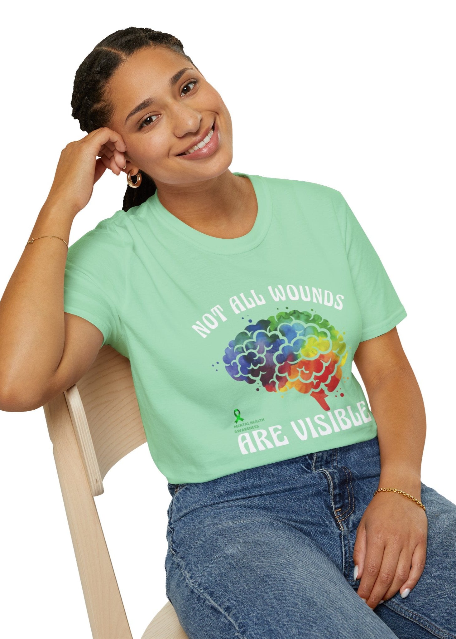 Mental Health Awareness T-Shirt – Not All Wounds Are Visible