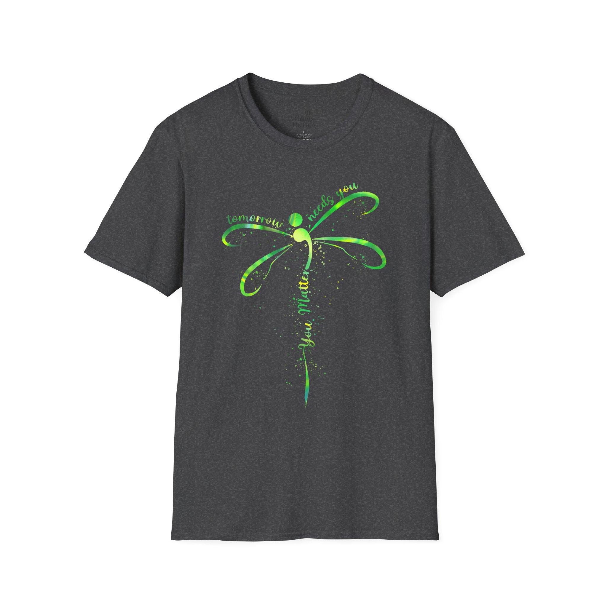 Dragonfly Graphic T-Shirt — "Tomorrow Needs You" Inspirational Tee
