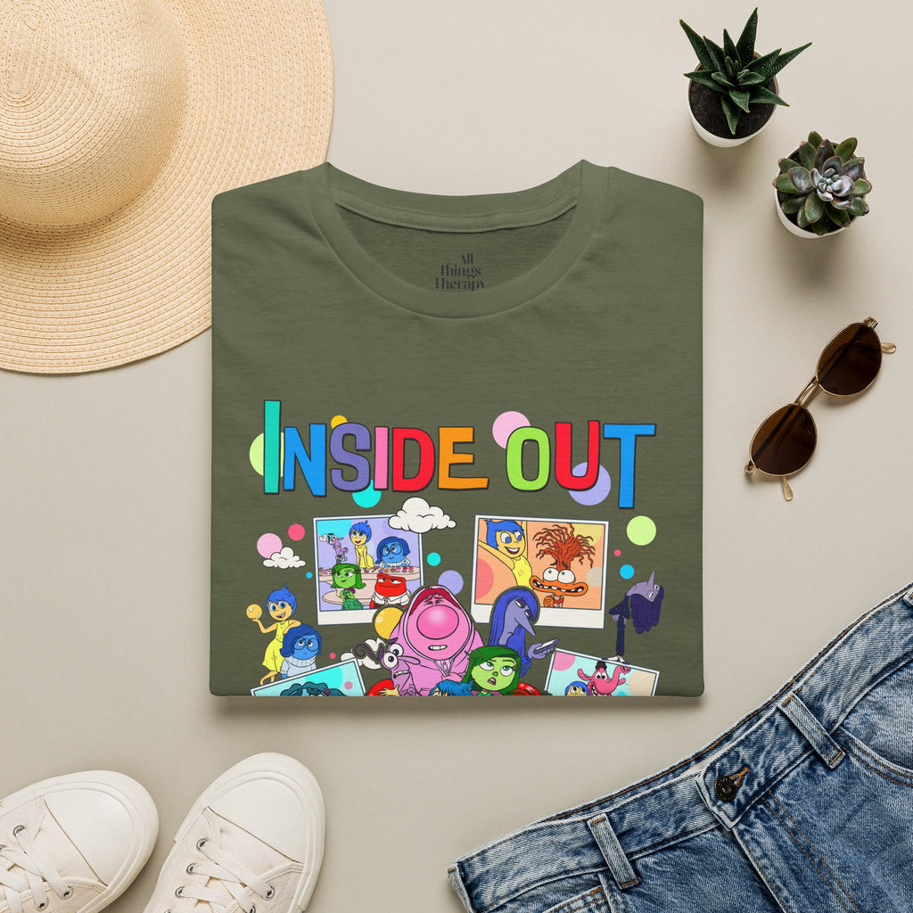 Inside Out Characters T‑Shirt — Colorful Pixar Emotion Graphic Tee