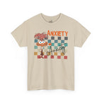 Anxiety Family Graphic Tee — Cute Checkerboard Monster Mental Health Shirt