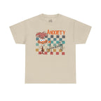 Anxiety Family Graphic Tee — Cute Checkerboard Monster Mental Health Shirt