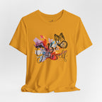 Be Yourself Butterfly T-Shirt — Inspirational Floral Watercolor Tee