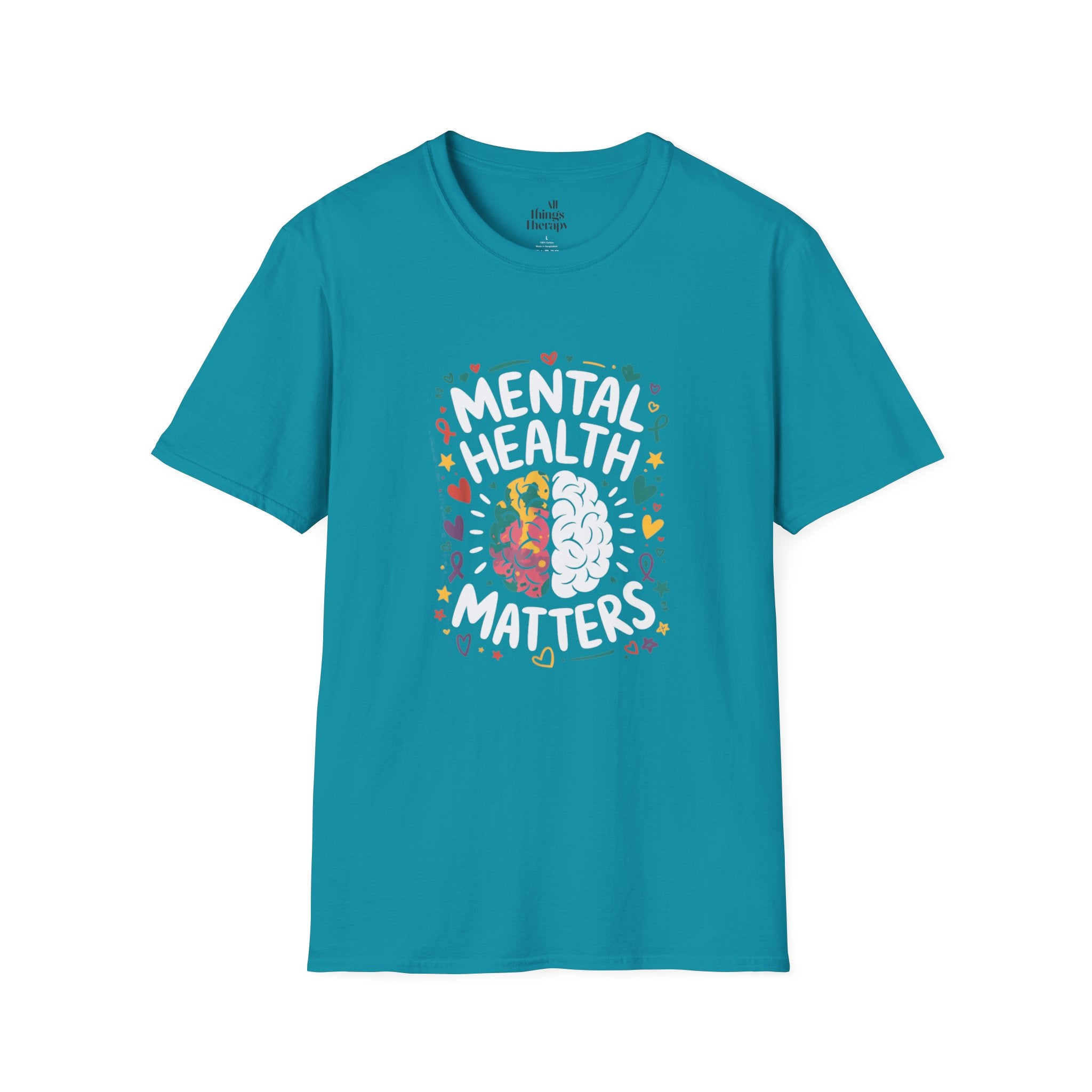 Mental Health Matters Unisex Softstyle T-Shirt | Support Mental Wellbeing
