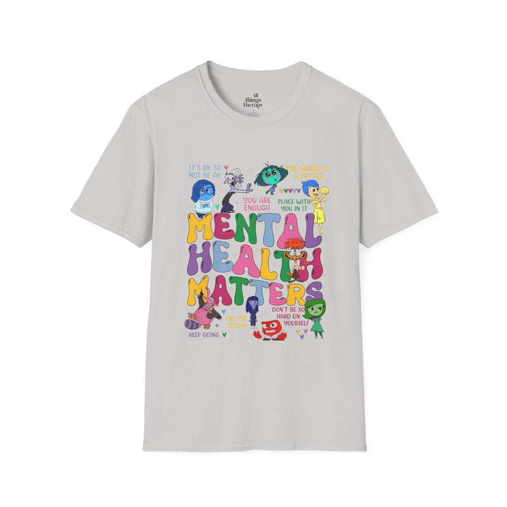 Mental Health Matters T-Shirt - Unisex Softstyle Tee for Awareness