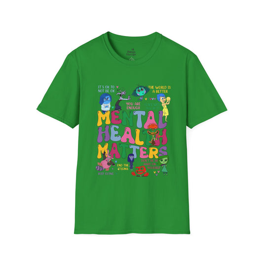 Mental Health Matters T-Shirt - Unisex Softstyle Tee for Awareness