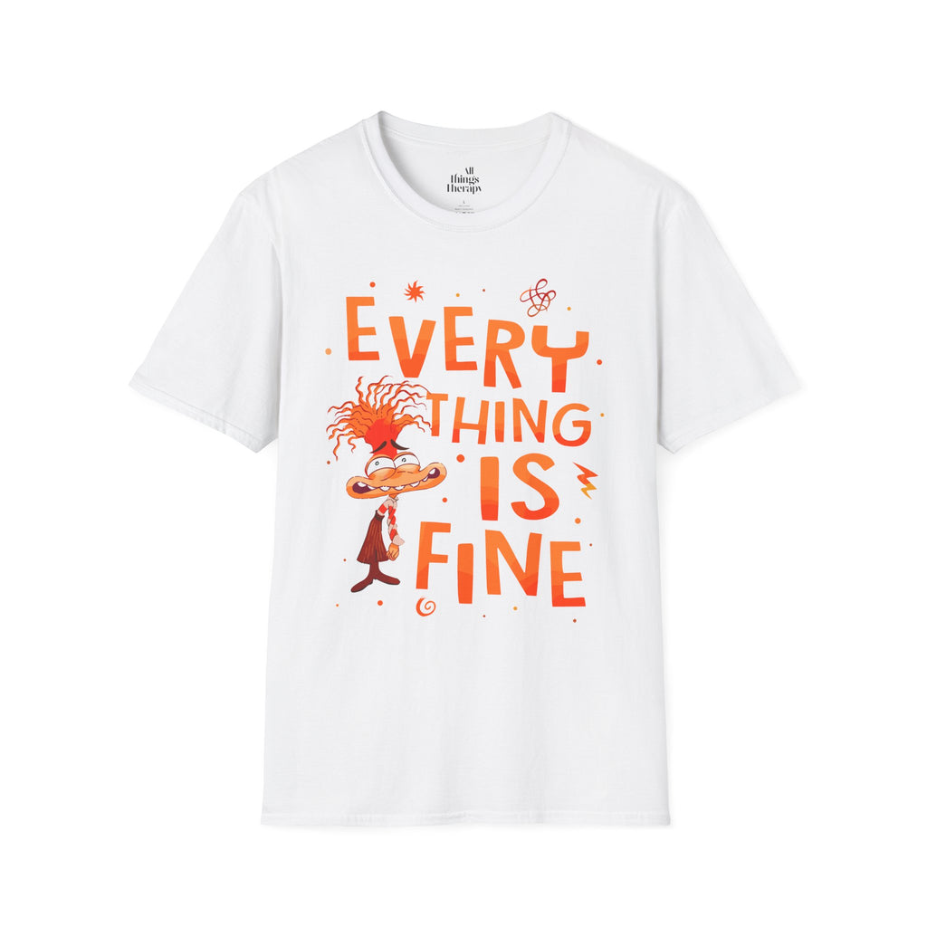 Everything Is Fine T-Shirt — Funny Retro Cartoon Stress Relief Tee