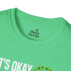 Mental Health Awareness Unisex Softstyle T-Shirt - Supportive Green Ribbon Design