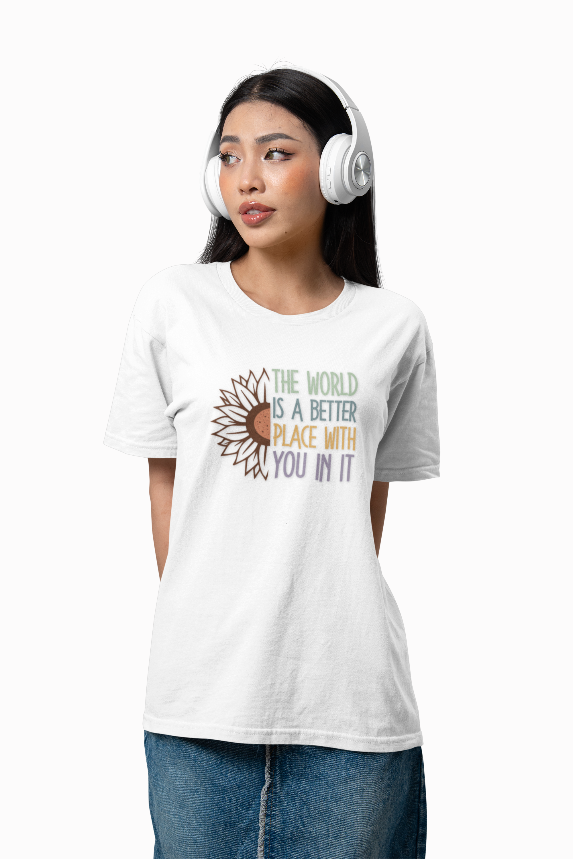 Unisex Softstyle T-Shirt - "The World is a Better Place With You In It" - Inspirational Tee