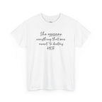 Inspirational Women’s Tee — "She Overcame Everything That Was Meant to Destroy Her"