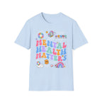 Mental Health Matters T-Shirt — Retro Rainbow Positivity Tee