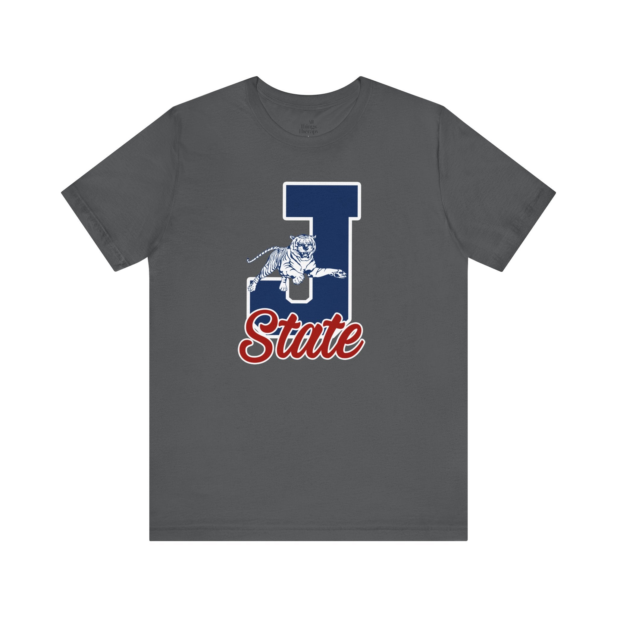 J State Tiger Graphic Tee, Vintage College Shirt, Unisex Casual Wear, School Spirit Apparel, Gift for Students and Alumni