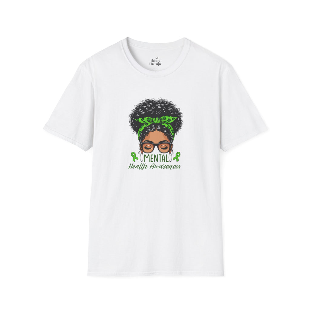 Mental Health Awareness Unisex Softstyle T-Shirt - Positive Vibes Tee