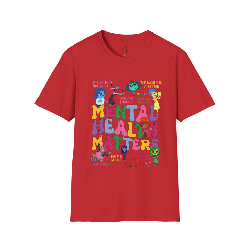 Mental Health Matters T-Shirt - Unisex Softstyle Tee for Awareness