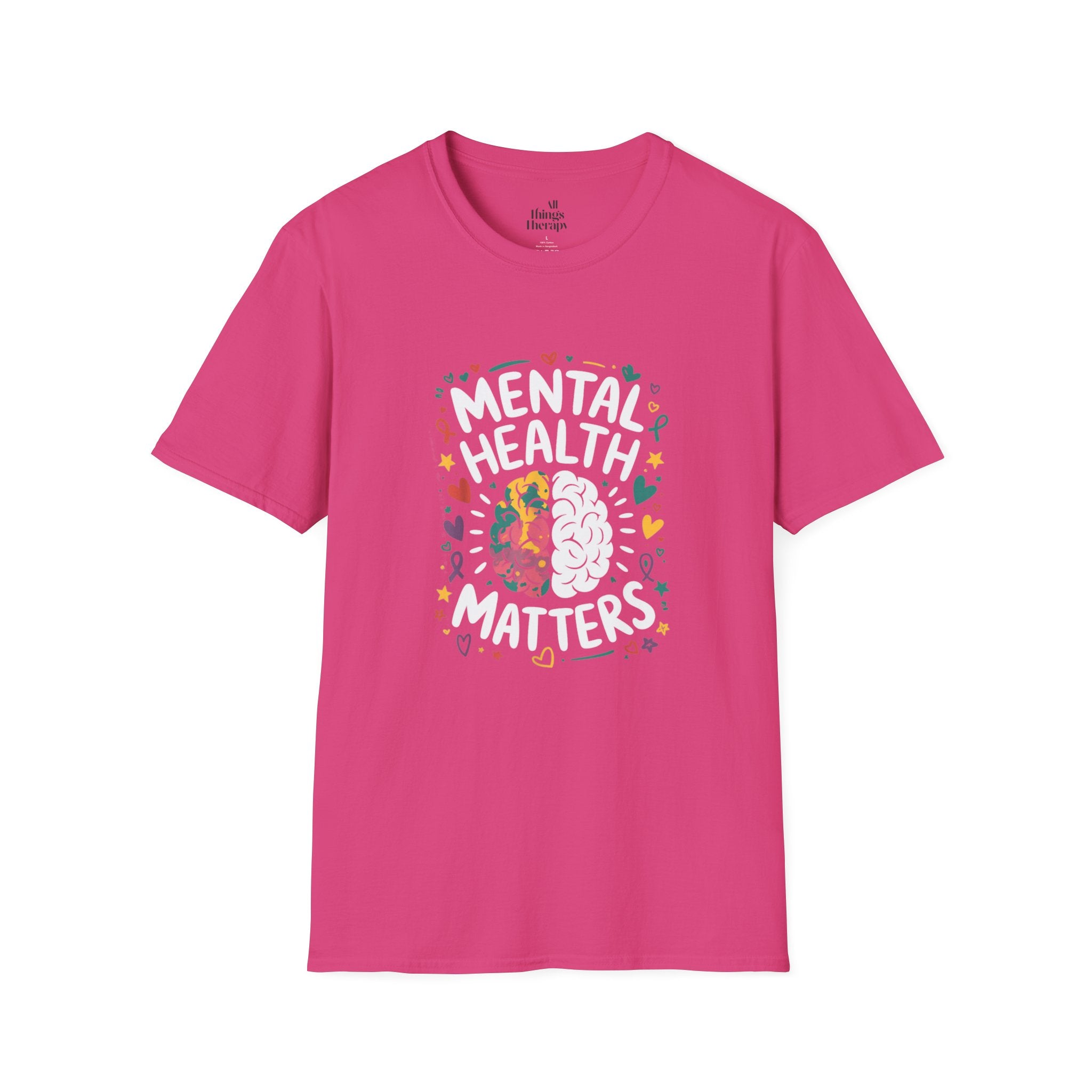Mental Health Matters Unisex Softstyle T-Shirt | Support Mental Wellbeing