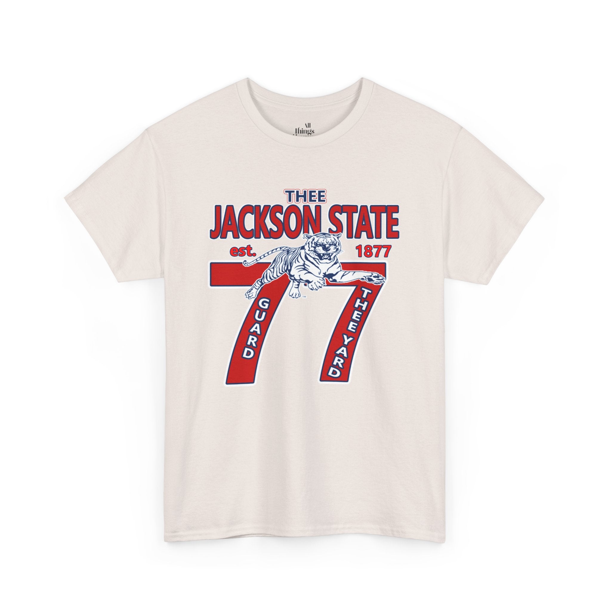 Vintage Jackson State Tee, Unisex Heavy Cotton T-Shirt, College Spirit Wear, Retro Graphic Tee, Gift for Graduates