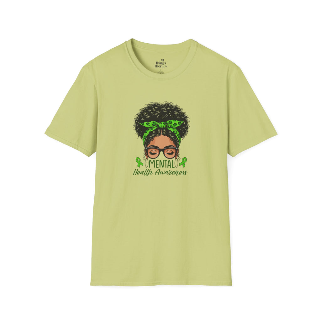 Mental Health Awareness Unisex Softstyle T-Shirt - Positive Vibes Tee