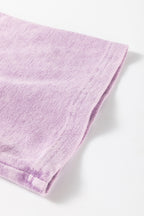 Orchid Petal Mineral Wash Drop Sleeve Patchwork Plus Tee