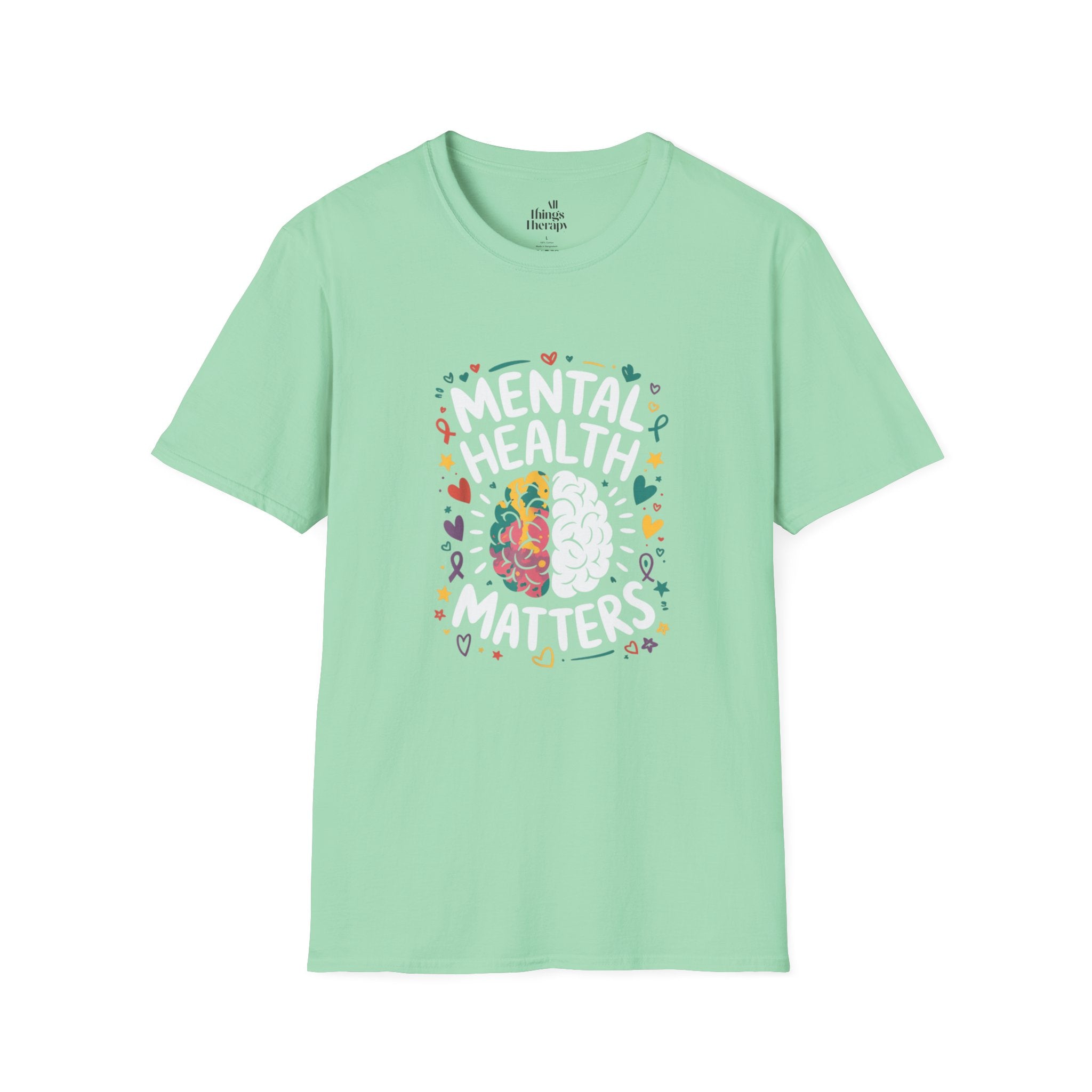 Mental Health Matters Unisex Softstyle T-Shirt | Support Mental Wellbeing