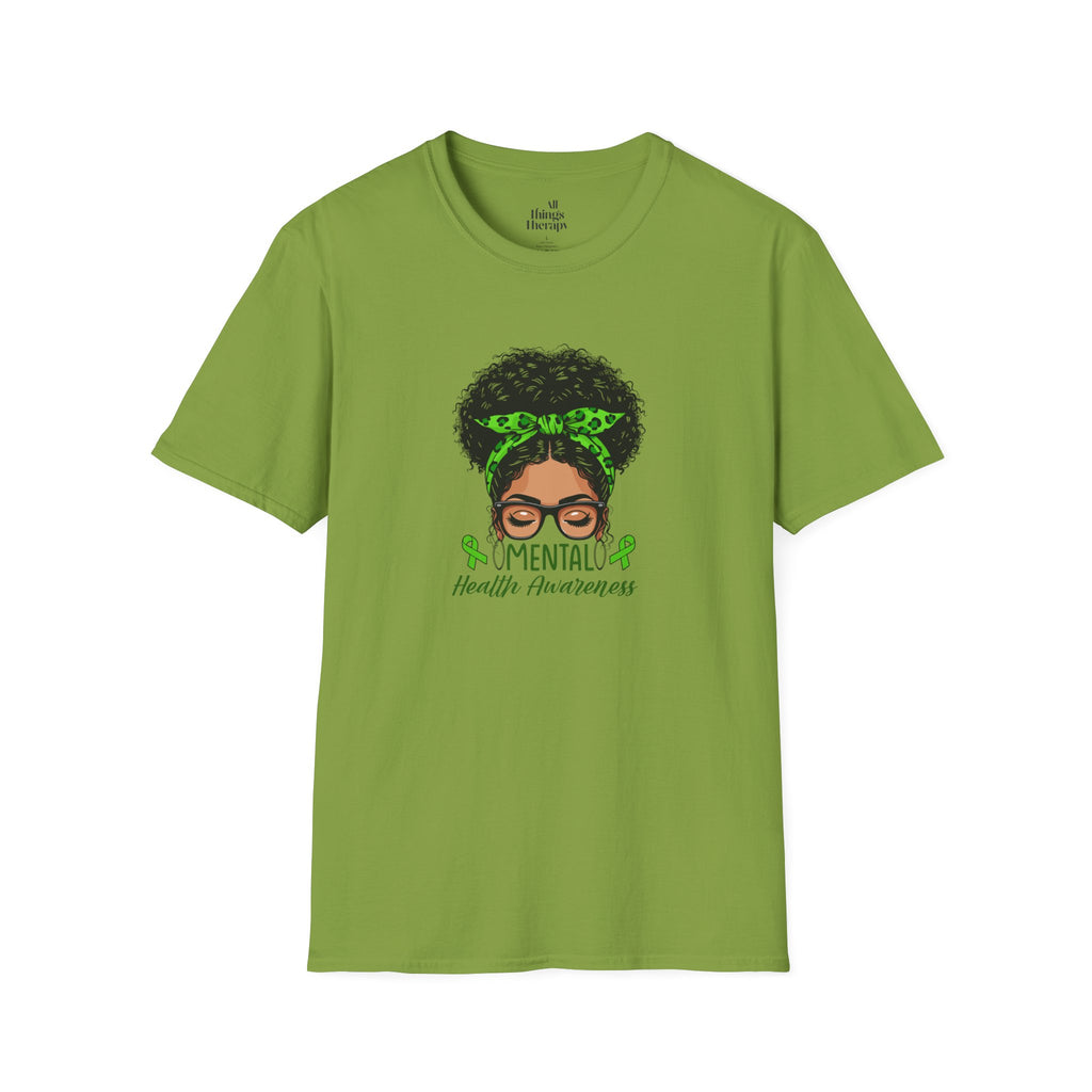 Mental Health Awareness Unisex Softstyle T-Shirt - Positive Vibes Tee