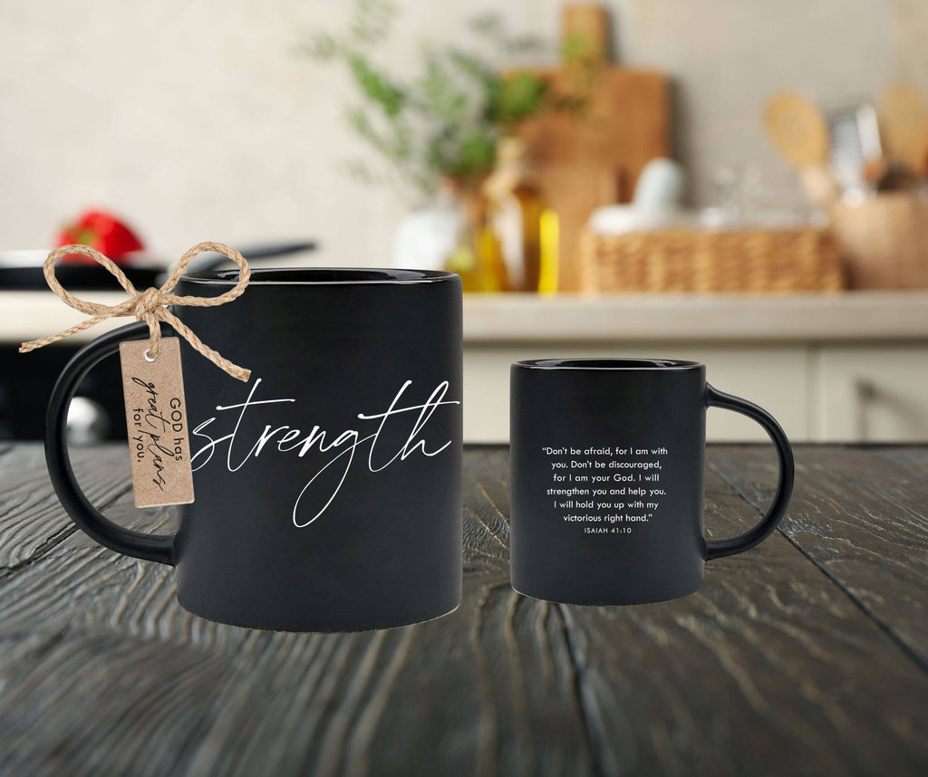 LCP Mug Strength Do Not Be Afraid Black 18Oz