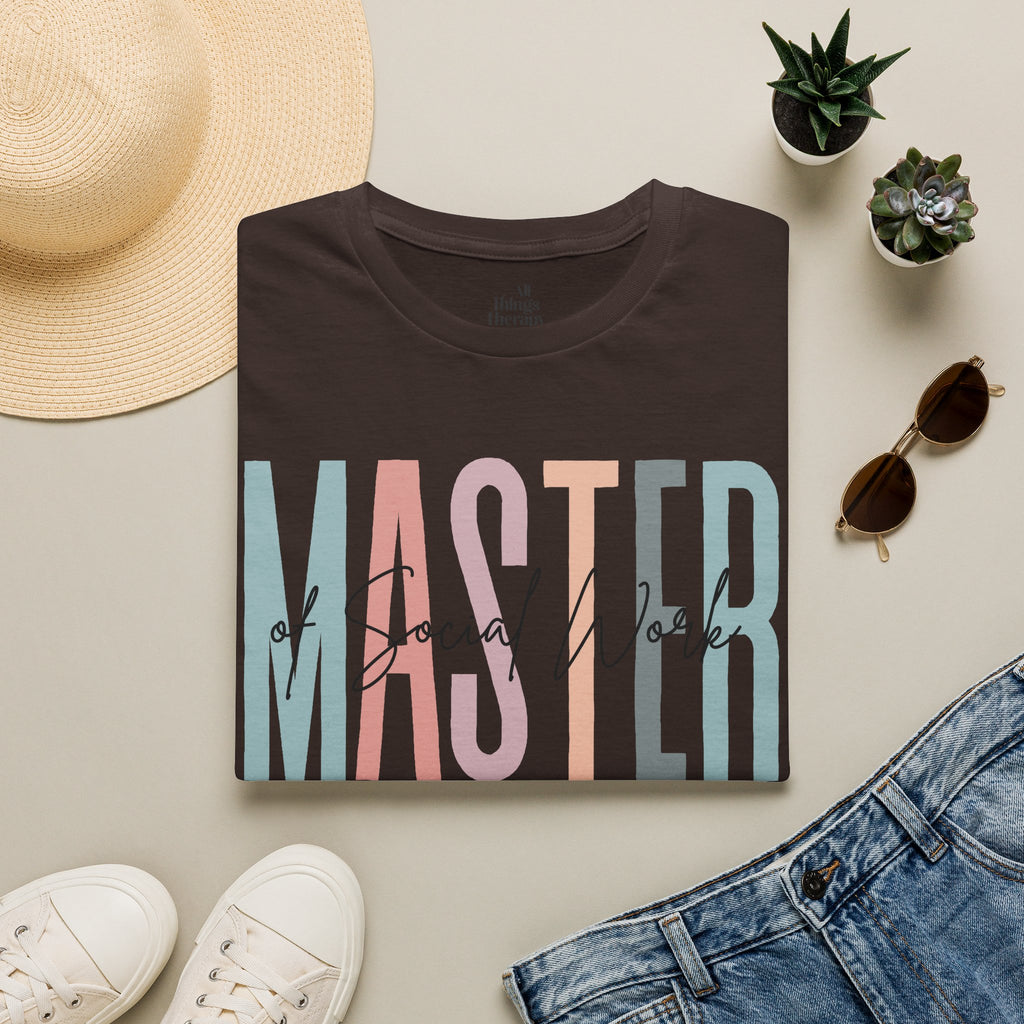 Master of Social Work Tee — Retro Pastel MSW Shirt for Social Workers