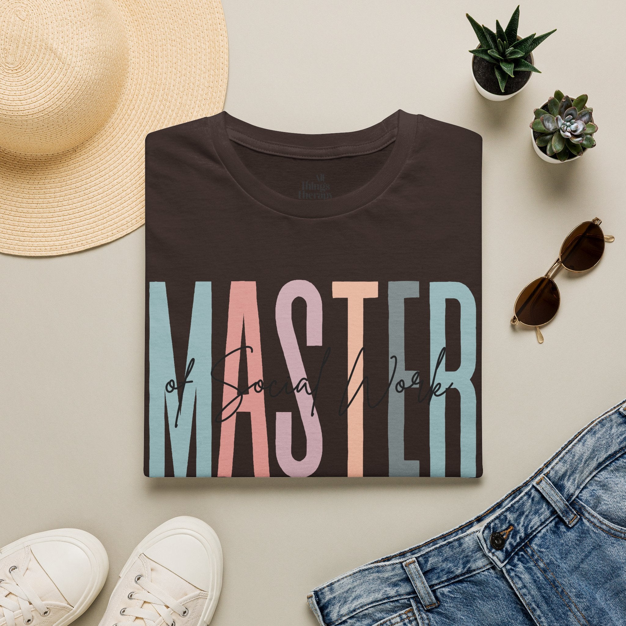 Master of Social Work Tee — Retro Pastel MSW Shirt for Social Workers
