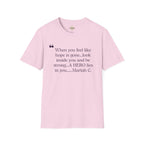 Inspirational Quote T-Shirt - A Hero Lies Within