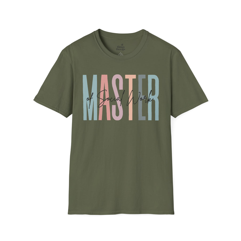 Master of Social Work Tee — Retro Pastel MSW Shirt for Social Workers