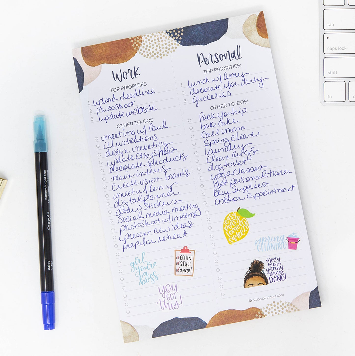 6x9 Work & Personal To Do List Planning Pad