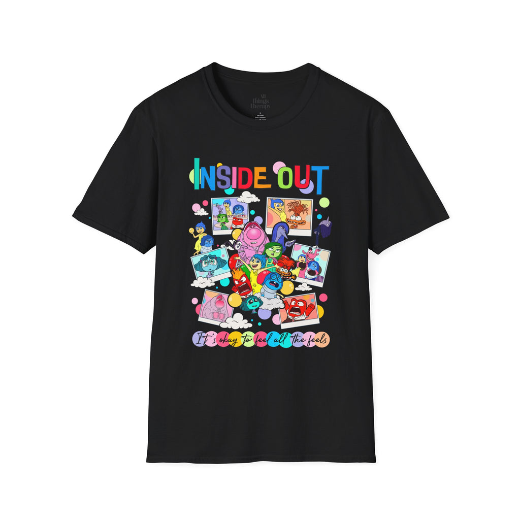 Inside Out Characters T‑Shirt — Colorful Pixar Emotion Graphic Tee