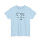 Inspirational Women’s Tee — "She Overcame Everything That Was Meant to Destroy Her"