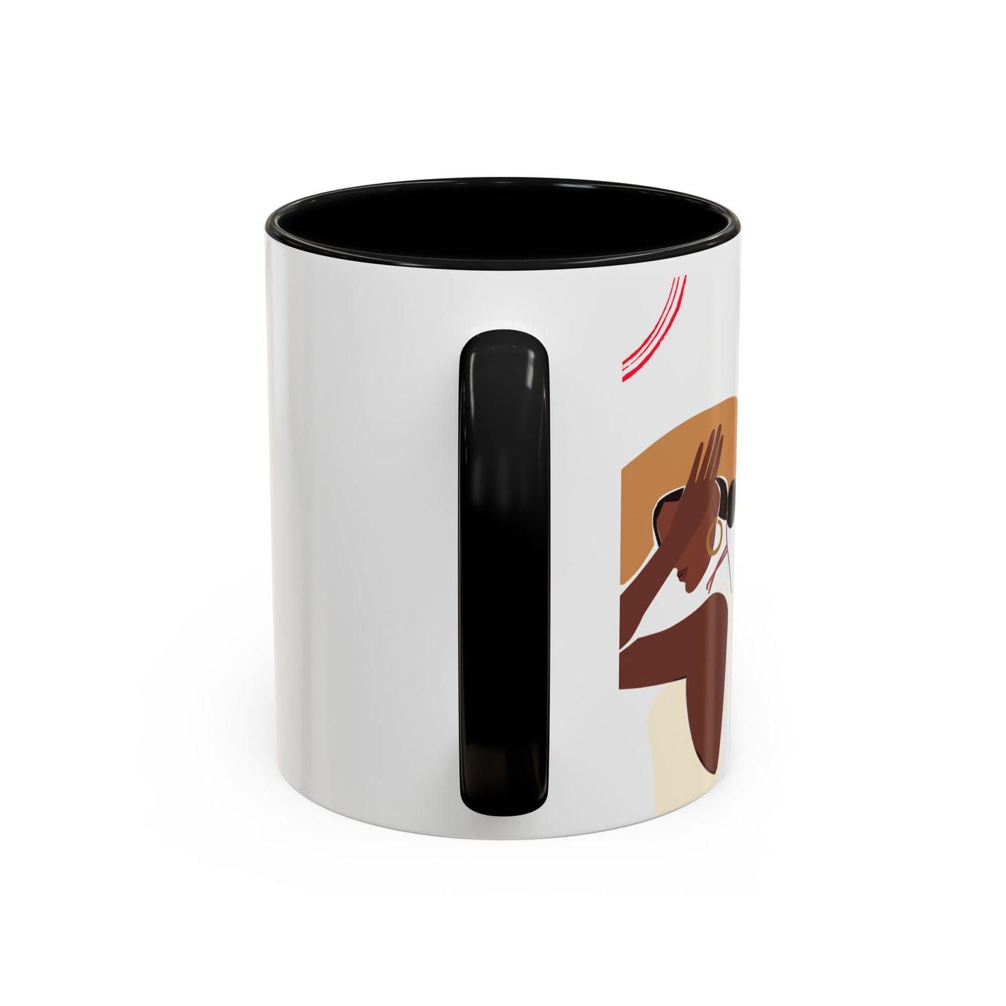 Inspirational Accent Coffee Mug - "I Am Worthy of Joy and Happiness"