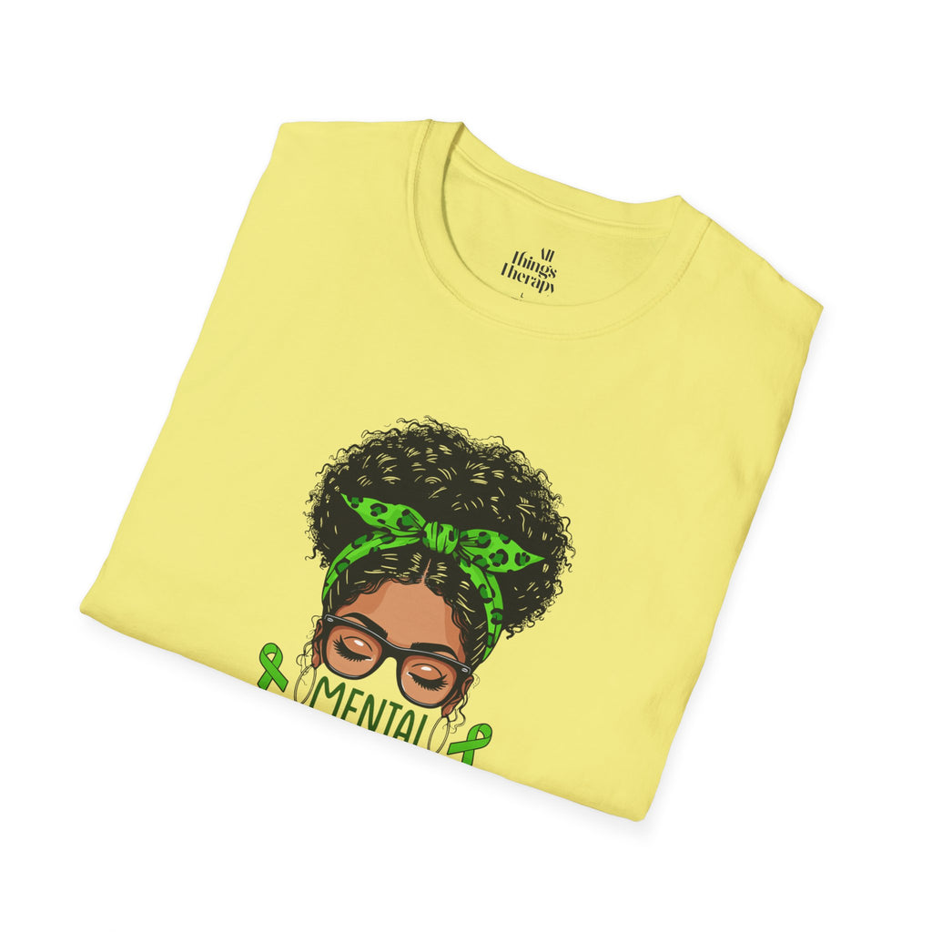 Mental Health Awareness Unisex Softstyle T-Shirt - Positive Vibes Tee