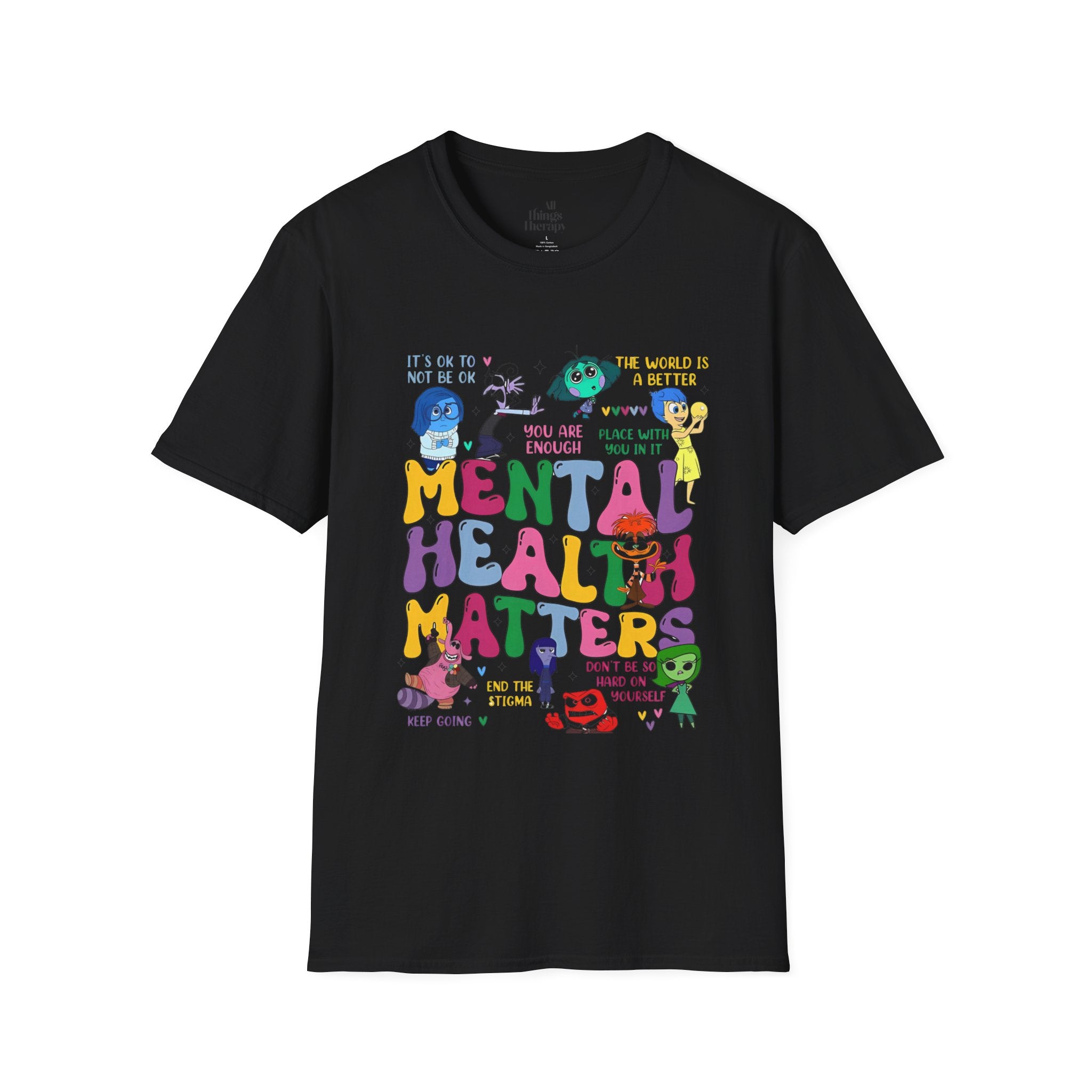 Mental Health Matters T-Shirt - Unisex Softstyle Tee for Awareness
