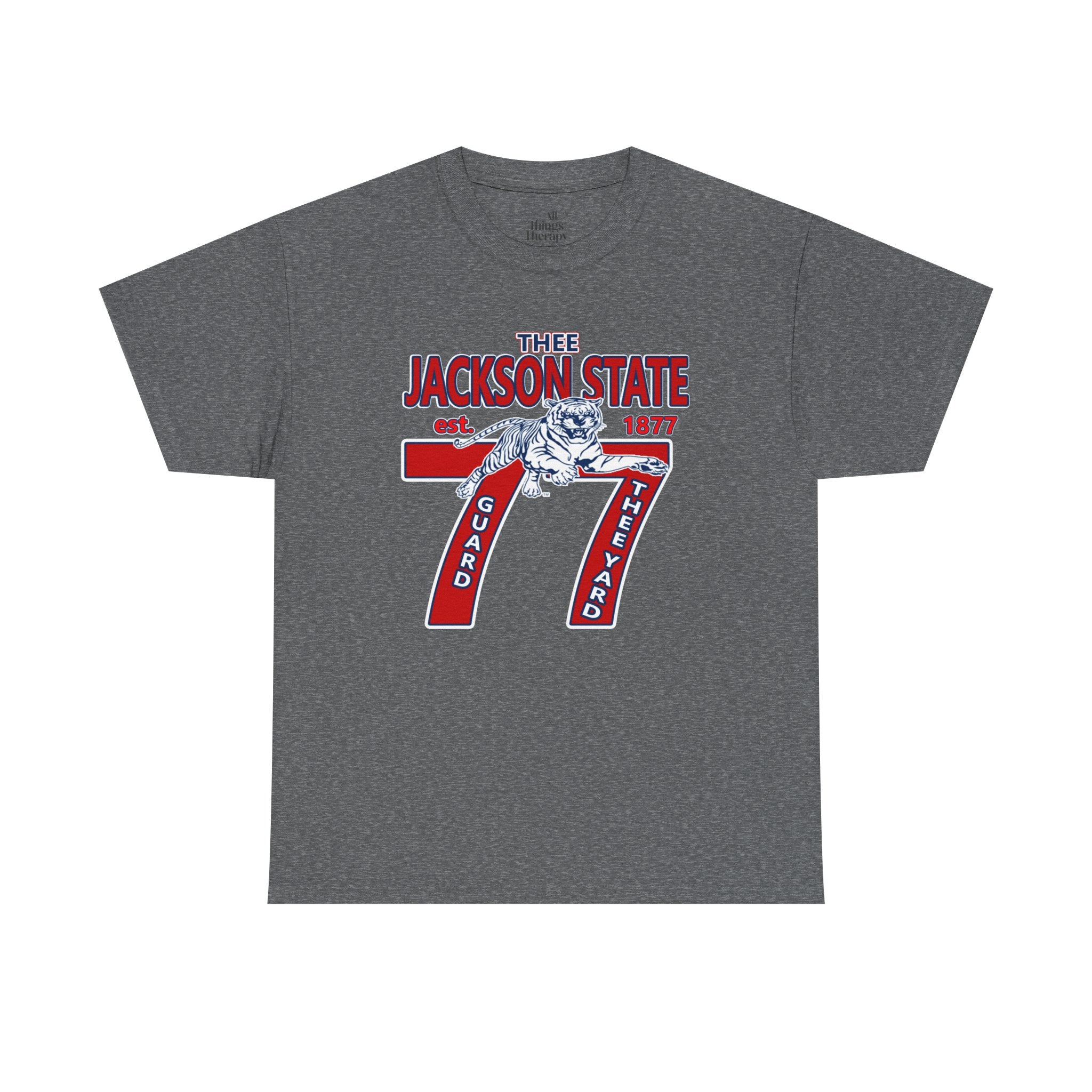 Vintage Jackson State Tee, Unisex Heavy Cotton T-Shirt, College Spirit Wear, Retro Graphic Tee, Gift for Graduates