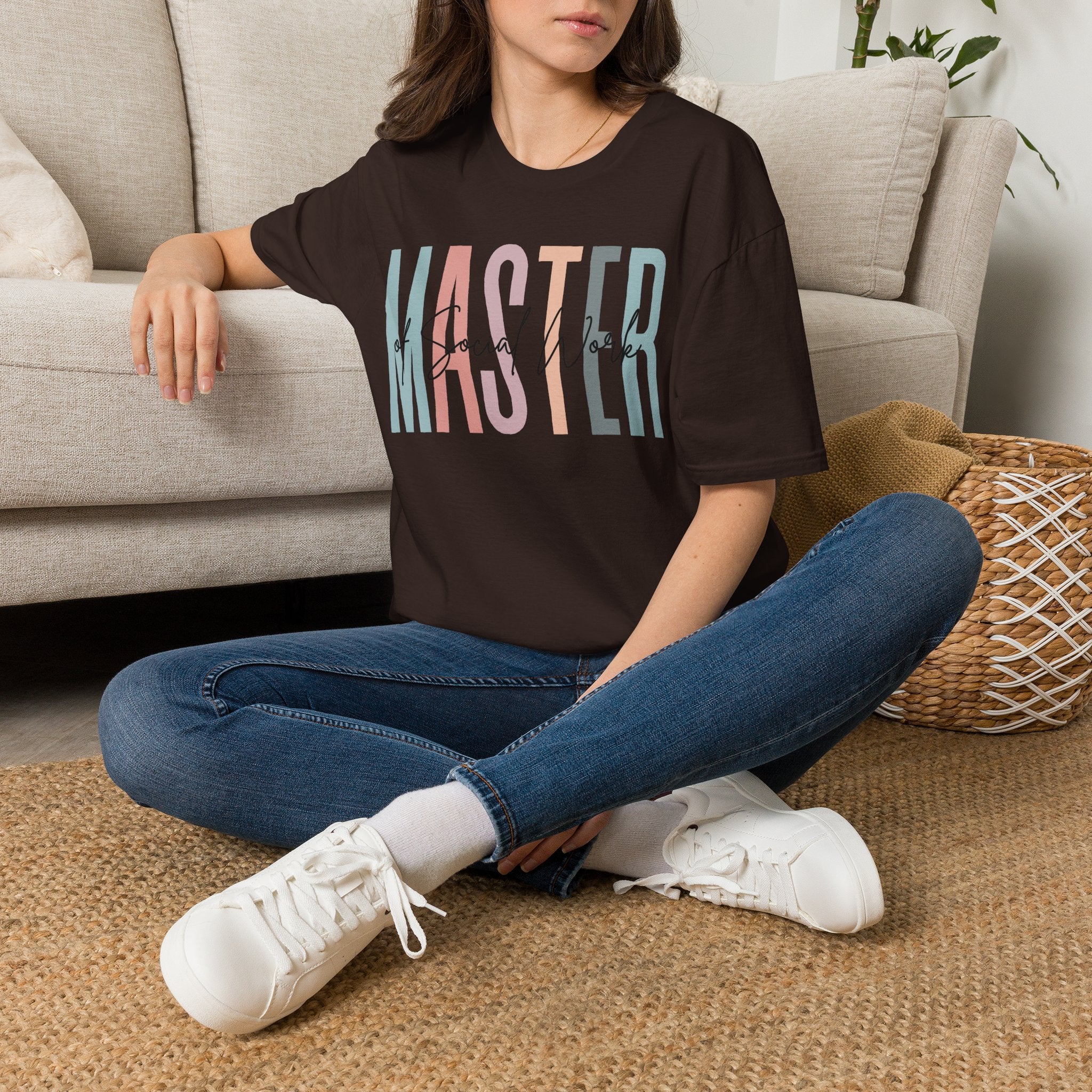 Master of Social Work Tee — Retro Pastel MSW Shirt for Social Workers