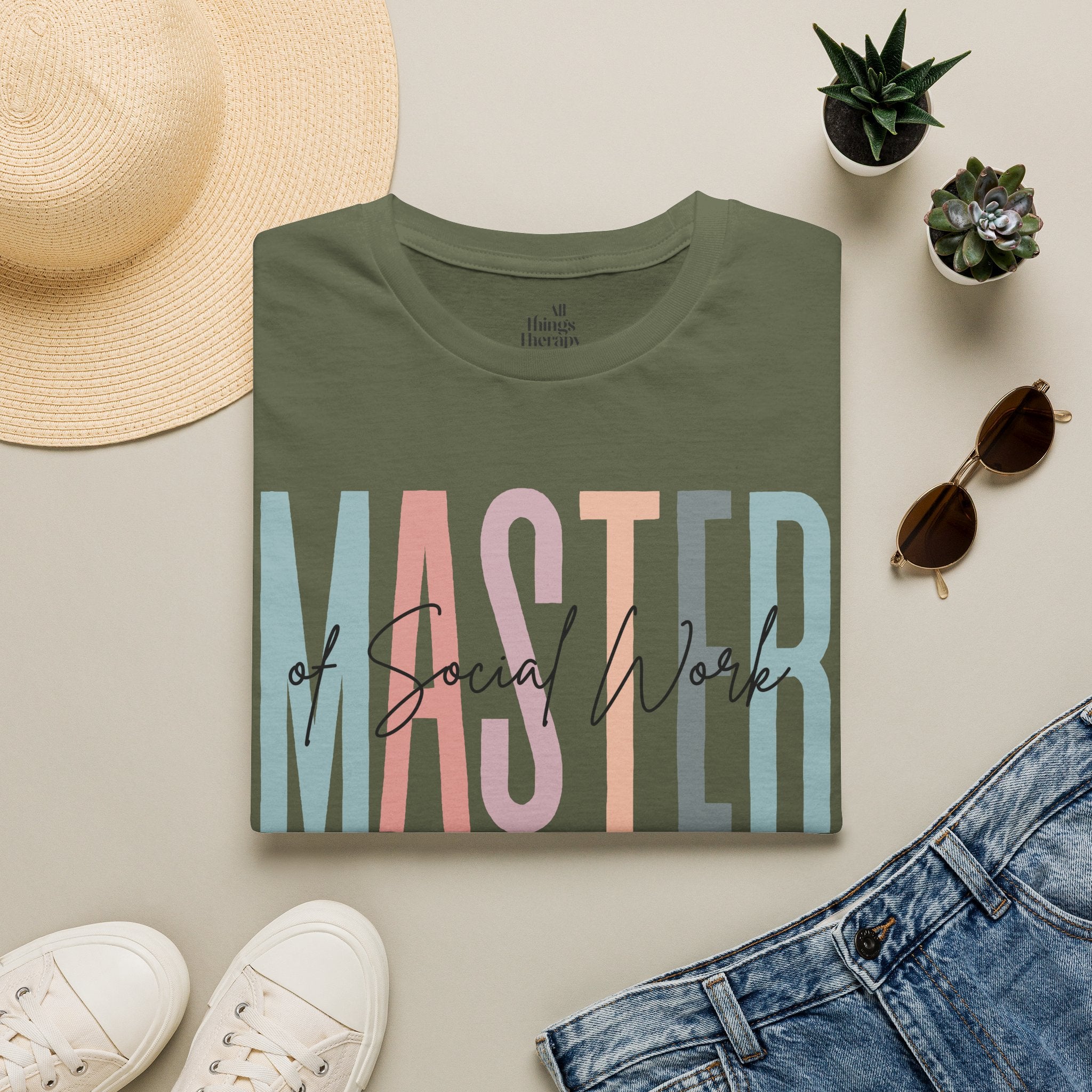 Master of Social Work Tee — Retro Pastel MSW Shirt for Social Workers