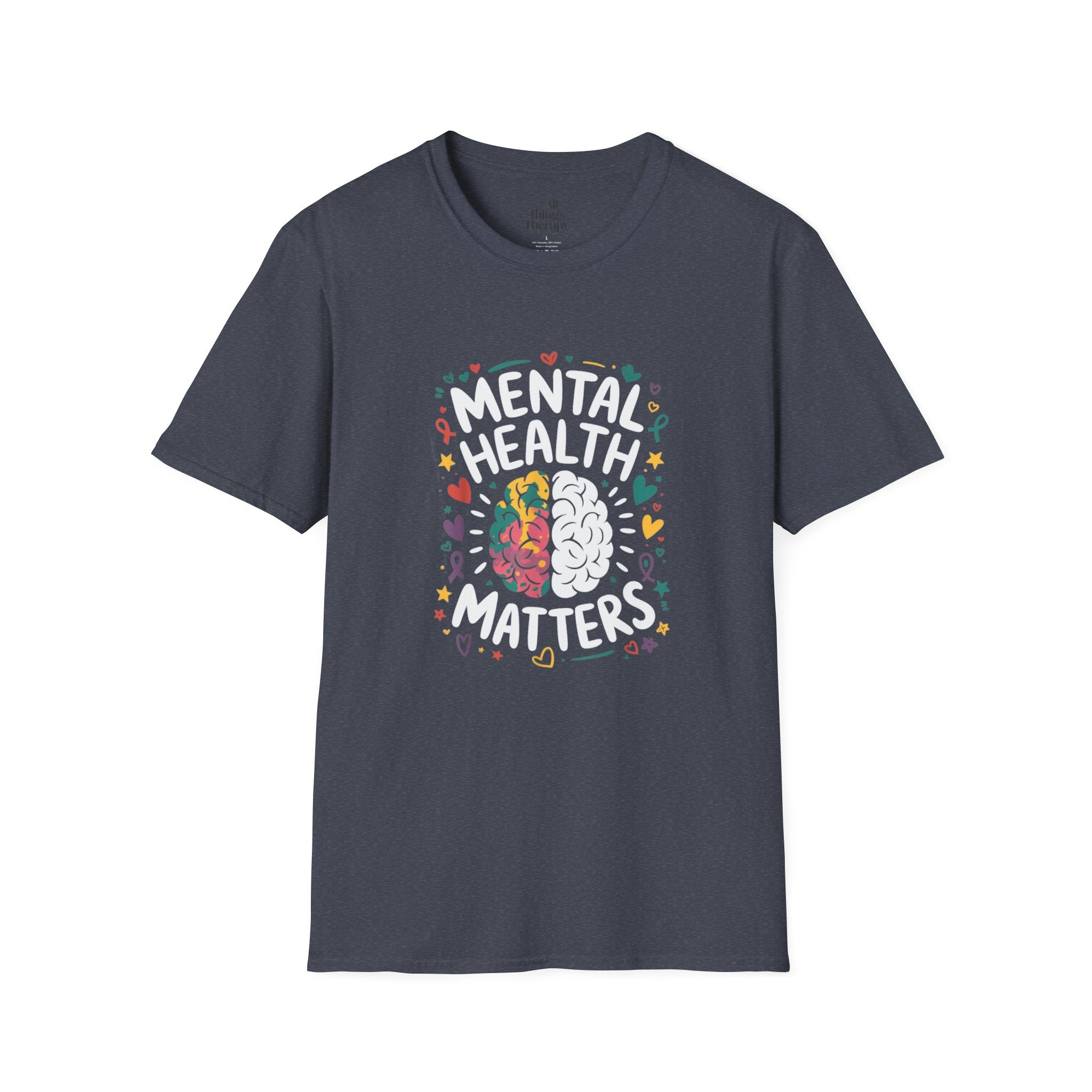 Mental Health Matters Unisex Softstyle T-Shirt | Support Mental Wellbeing