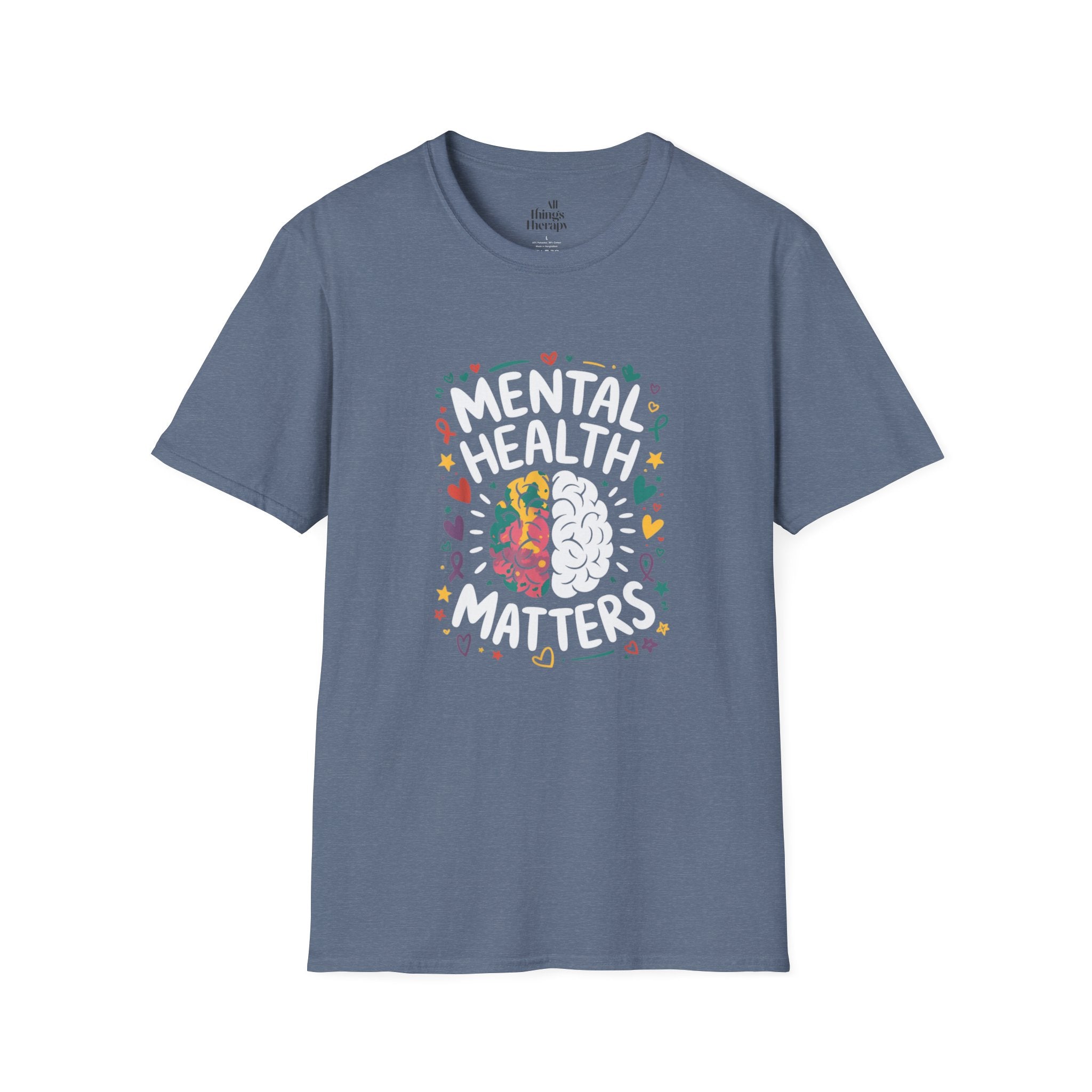 Mental Health Matters Unisex Softstyle T-Shirt | Support Mental Wellbeing