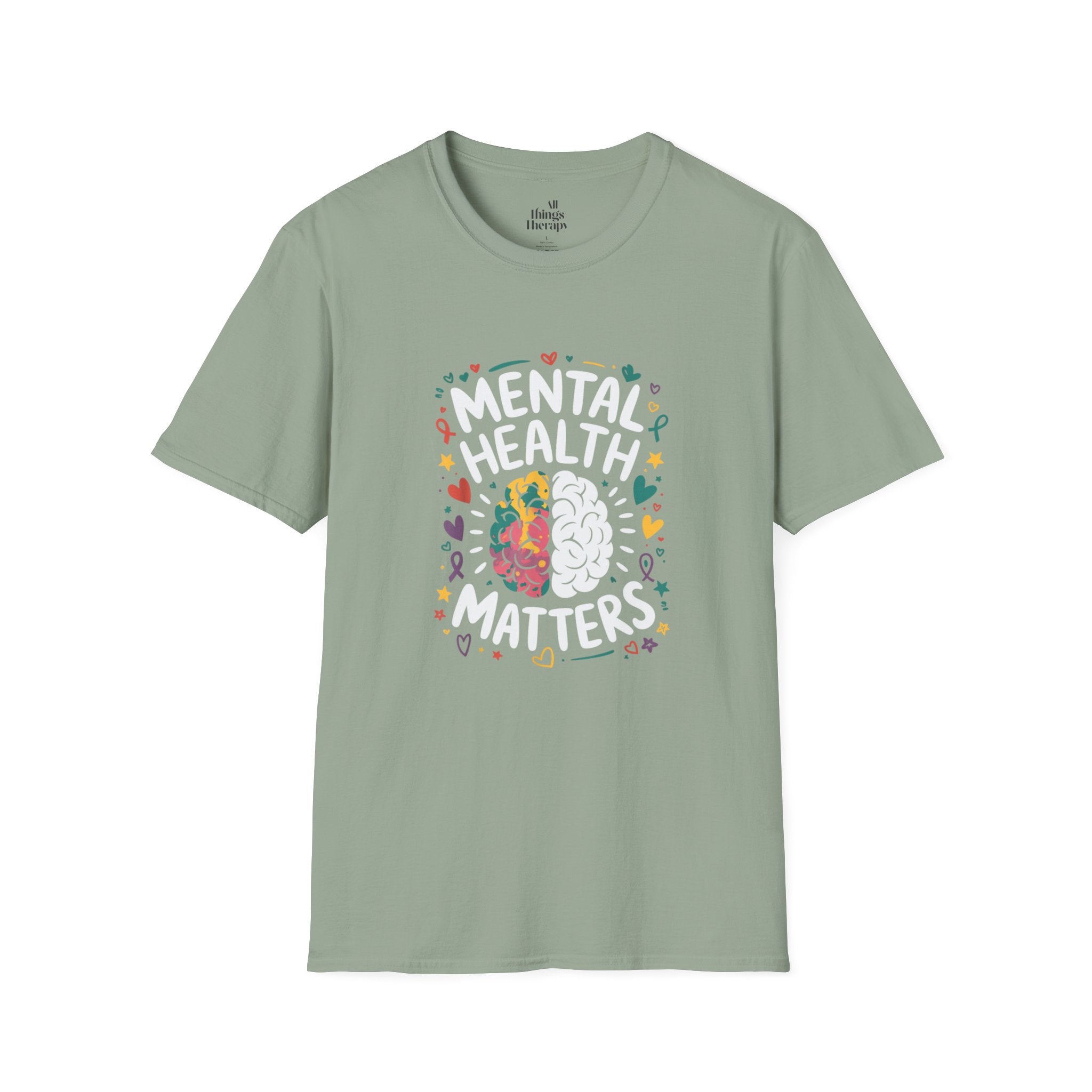 Mental Health Matters Unisex Softstyle T-Shirt | Support Mental Wellbeing